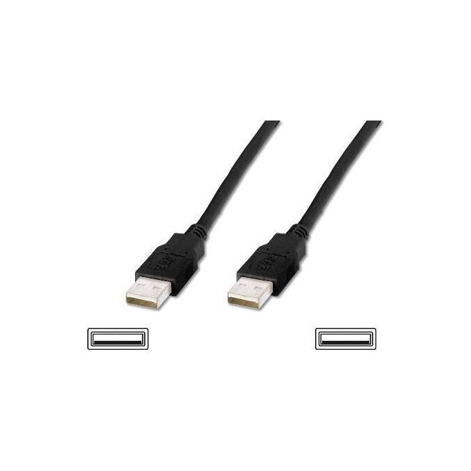 Digitus cavo usb mt. 2 usb tipo ''a'' maschio-maschio usb  2.0 colore nero