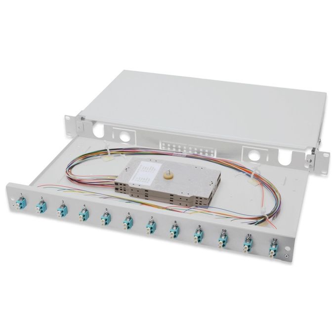 Digitus pannello estraibile 19'' per fibra ottica con 12 connettori lc om3