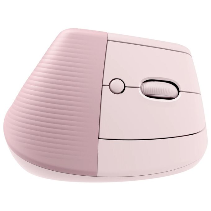 Logitech 910-006478 Lift Mouse Ergonomico Verticale Senza Fili 4000 DPI Bluetooth e RF 4 Tasti Clic Silenziosi Fino a 24 Mesi di Autonomia colore Rosa