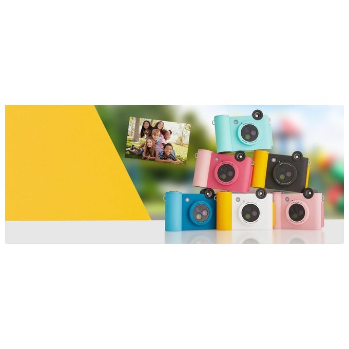 KODAK RODSMPCAMW Fotocamera Istantanea Digitale 2-in-1 con Stampa ZINK 2x3'' Bluetooth Obiettivo Rotante Filtri Speciali Slot microSD Batteria Ricaricabile colore Bianco