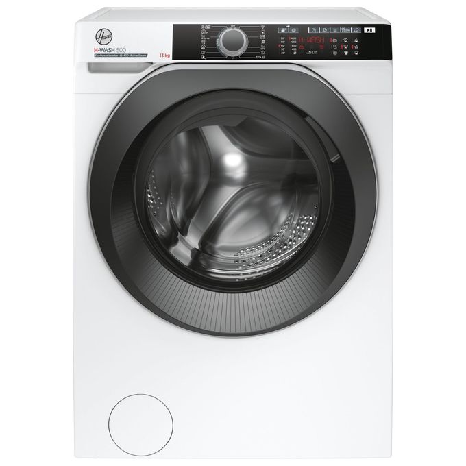 Hoover HWE 413AMBS-1-S H-WASH 500 Lavatrice Carica Frontale Tecnologia Active Balance Kg ModePlus Auto Care Classe energetica A Capacita' di carico 13 Kg Centrifuga 1400 giri Motore Inverter Eco-Power