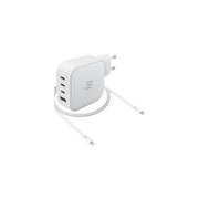 Tucano MA-GAN100-EU-W Caricabatterie USB 100W Power Delivery con 3 Porte USB-C e 1 USB-A colore Bianco
