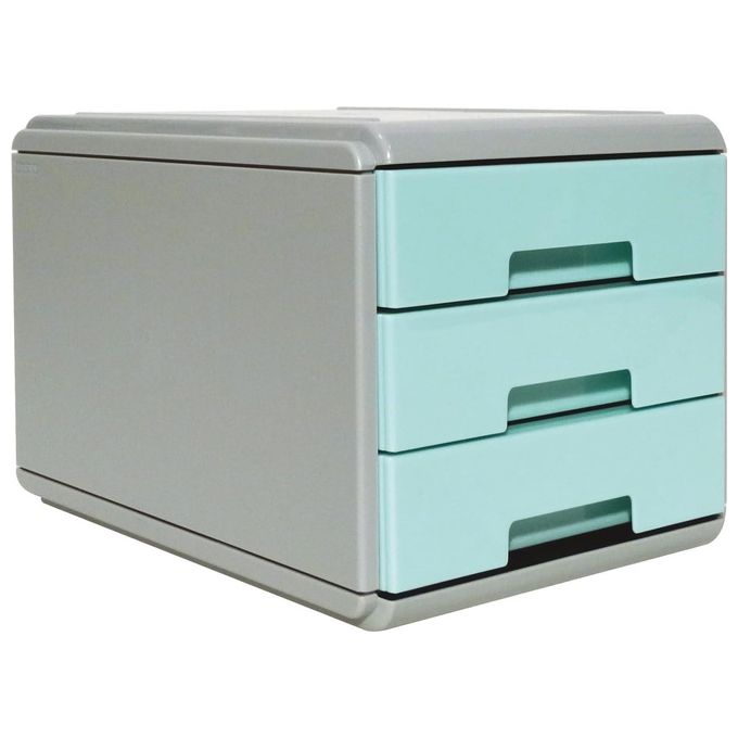 Arda Cassettiera Mini 3 Cassetti Colore Azzurro Pastello