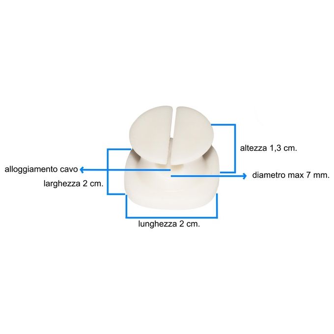 Link KIT_ 4 Pezzi Supporti per Gestione Cavi Bianco