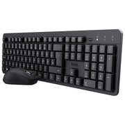 Trust TKM-360 Kit Tastiera e Mouse Wireless Ultrasilenzioso USB 10 metri layout standard colore Nero