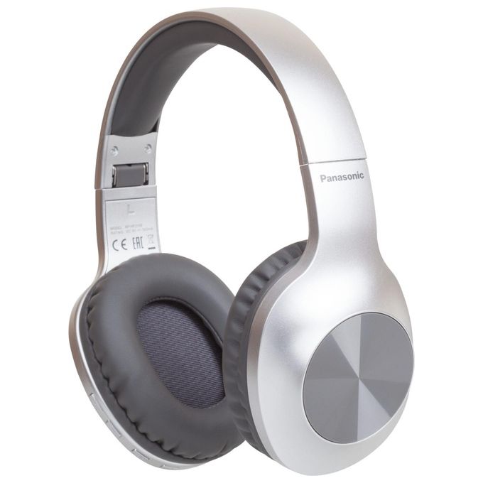 Panasonic RB-HX220BDES Cuffie a Padiglione Wireless Bluetooth 5.0 Extra Bass Microfono Integrato Autonomia 23h USB-C colore Argento