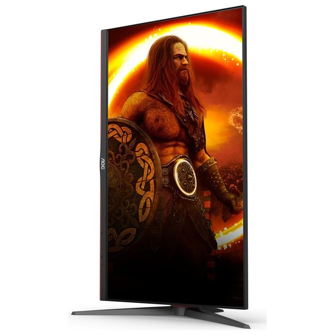 AOC U28G2XU2-BK Monitor Gaming 28'' 4K UHD IPS 144 Hz 1 ms FreeSync Premium HDR400 HDMI 2.1 USB Hub colore Nero Rosso