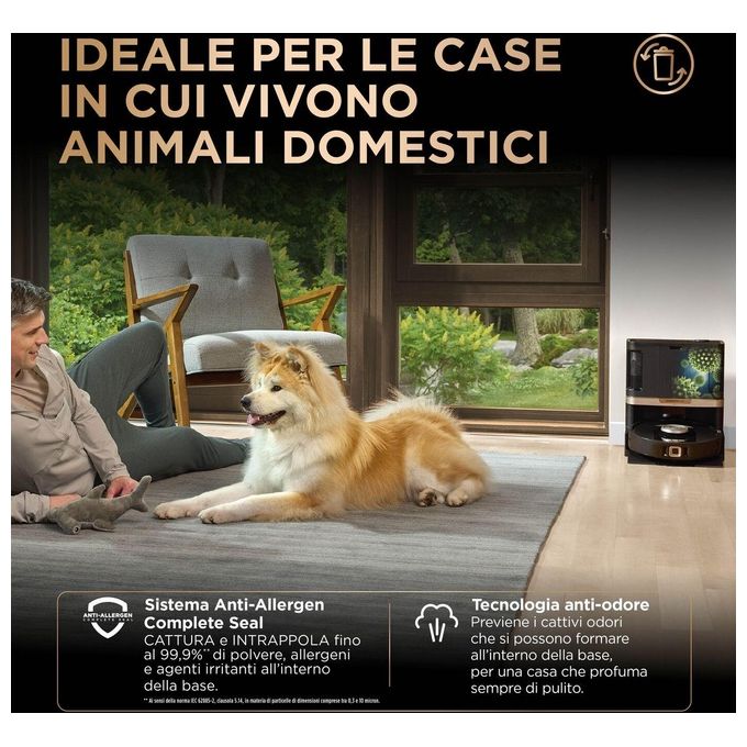 Shark RV2800ZEEU PowerDetect NeverTouch Pro Robot Aspirapolvere e Lavapavimenti 2 in 1 Navigazione 3D LiDAR Autonomia 100 min Wi-Fi-App colore Nero