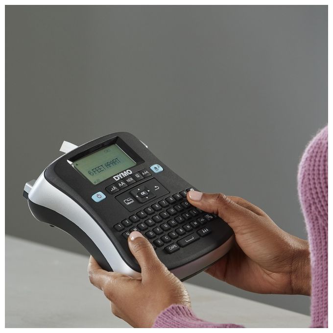 Dymo 2094492 LabelManager 210D+ Kit Etichettatrice Portatile Tastiera QWERTY Nastro D1 12mm con Custodia colore Nero Grigio