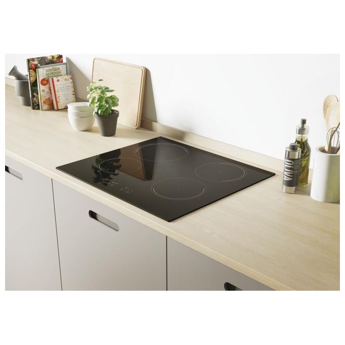 Candy CI642C-E1 Idea - Piano cottura induzione, 59 cm, 4 zone, funzione Booster, Power Management, controlli touch, Nero