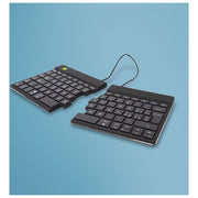 R Go Tools RGOSBITWLBL R-Go Split Break Tastiera ergonomica split Bluetooth 5.0 QWERTY Italiano con software pause LED e design ripiegabile colore Nero