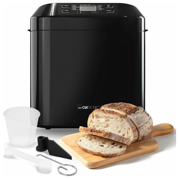Clatronic BBA 3774 Macchina per il Pane 12 programmi 1500 g 3 L timer 13h 550 W colore Nero
