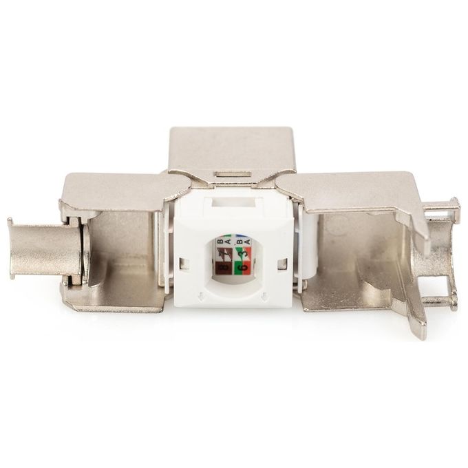 Digitus DN-93615-2 Modulo Keystone CAT 6A Schermato RJ45 LSA 500 MHz 10GBase-T PoE installazione senza attrezzi 2 pz colore Argento