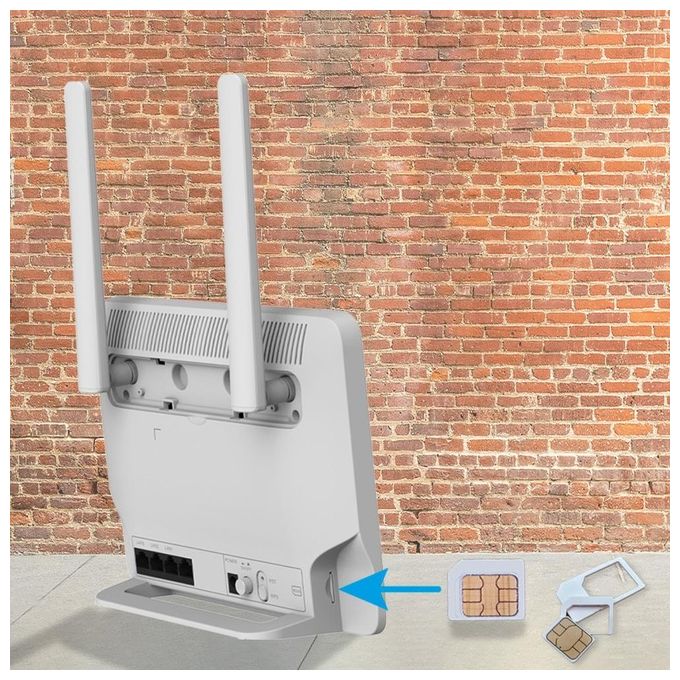 Strong 4G+ROUTER1200 Router di Rete Cellulare 4G+ LTE 300 Mbps Wi-Fi 5 Dual Band 1200 Mbps 4 Porte LAN Gigabit colore Bianco