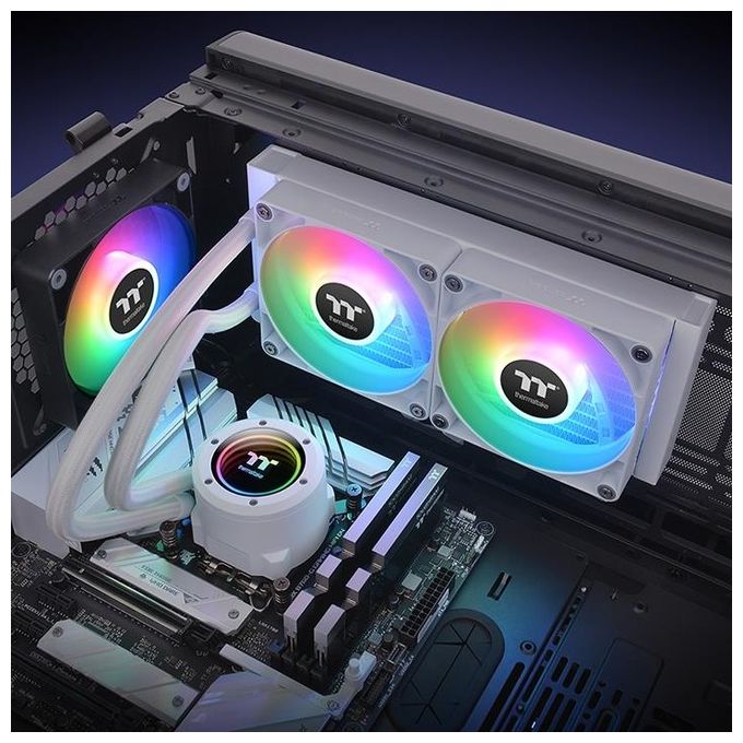 Thermaltake CL-W364-PL12SW-A TH240 V2 ARGB Kit di raffreddamento a liquido 24 cm PWM ARGB Sync bianco