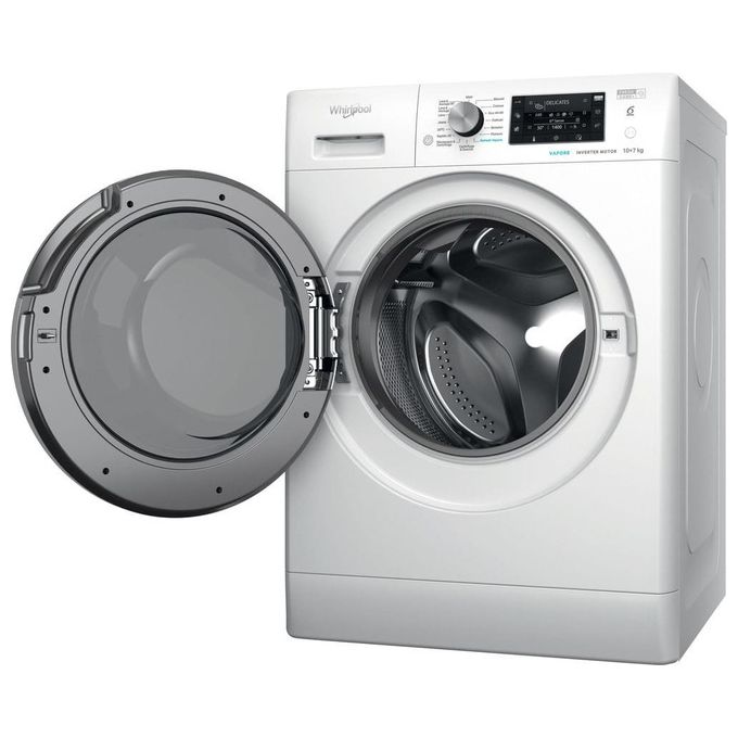 Whirlpool FFWDD 107625 WBS IT FreshCare Lavasciuga Frontale 10-7 Kg 1600 rpm Classe E Inverter 6° SENSO (85x60x60 cm) colore Bianco