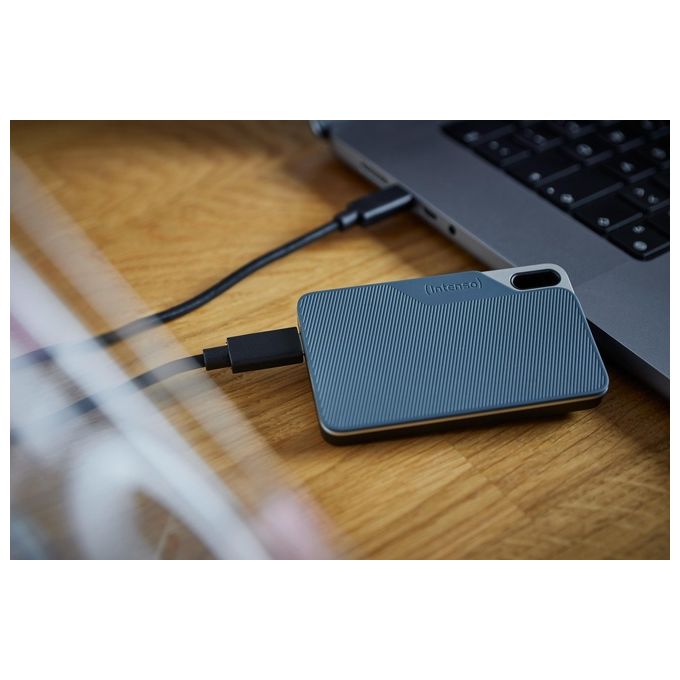 Intenso 3826450 TX100 SSD Esterno 500 GB USB 3.2 Gen 1 fino a 500 MB-s colore Blu e Grigio