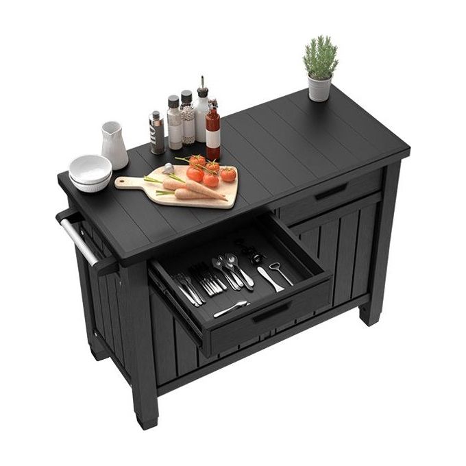 Keter Mobiletto da Esterno Unity XL con Cassetti in Grafite Ecom Pack 134 x 52 x 90 cm