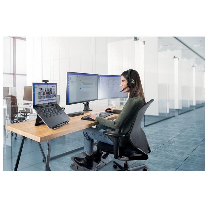Kensington K83451WW H2000 Cuffie Over-Ear USB-C con Microfono Cancellazione Rumore Plug and Play colore Nero