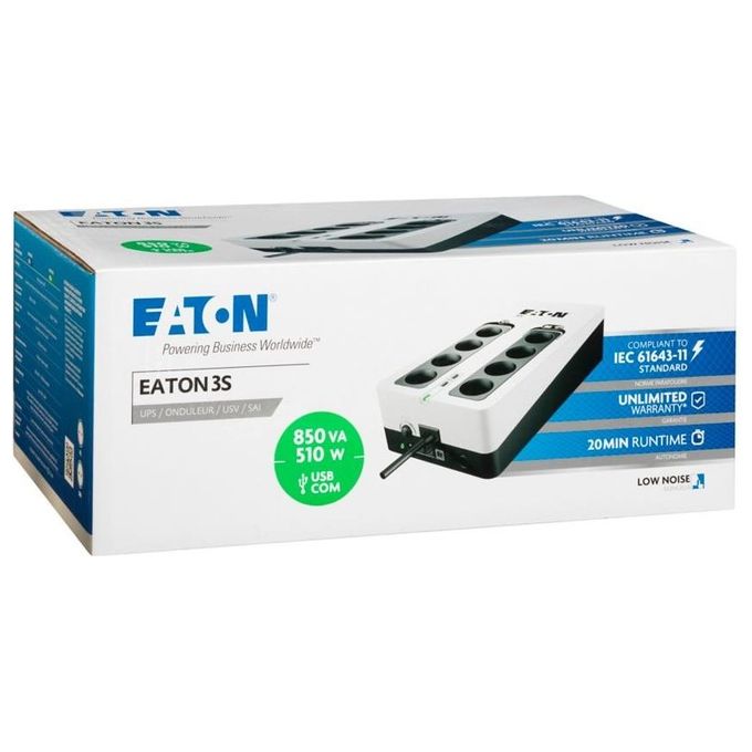 Eaton 3S850D Gruppo di Continuita' UPS 850VA 510W 8 Prese AC