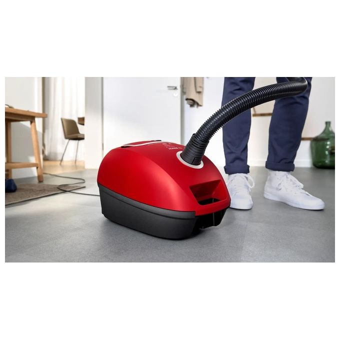 Bosch BGB41PET1 Serie 4 Aspirapolvere a Traino con Sacco 4 L 700 W Filtro HEPA 75 dB colore Rosso