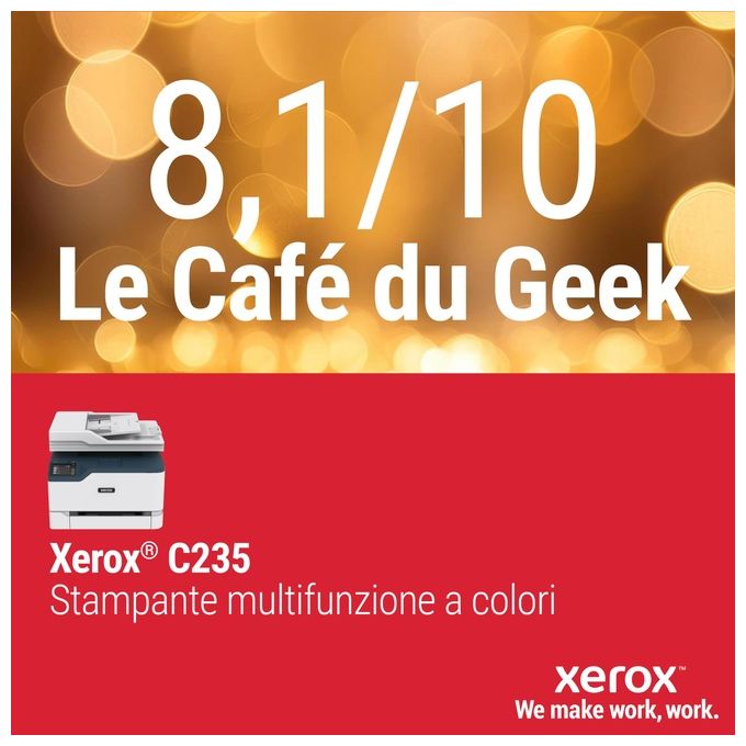 Xerox C235V_DNI Multifunzione Laser A4 Colore Stampa Copia Scansione Fax 22 ppm Wi-Fi Fronte Retro ADF Touch colore Bianco