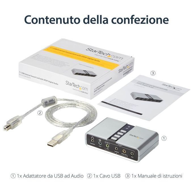 StarTech.com Scheda Audio Esterna Usb 71 Con Audio Digitale S-pdif