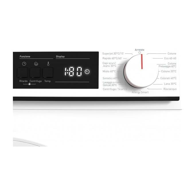 Sharp ES-NFA8121WD Lavatrice a carica frontale 8 Kg Classe D 1200 giri Oblo' grande Bianco 845x597x527