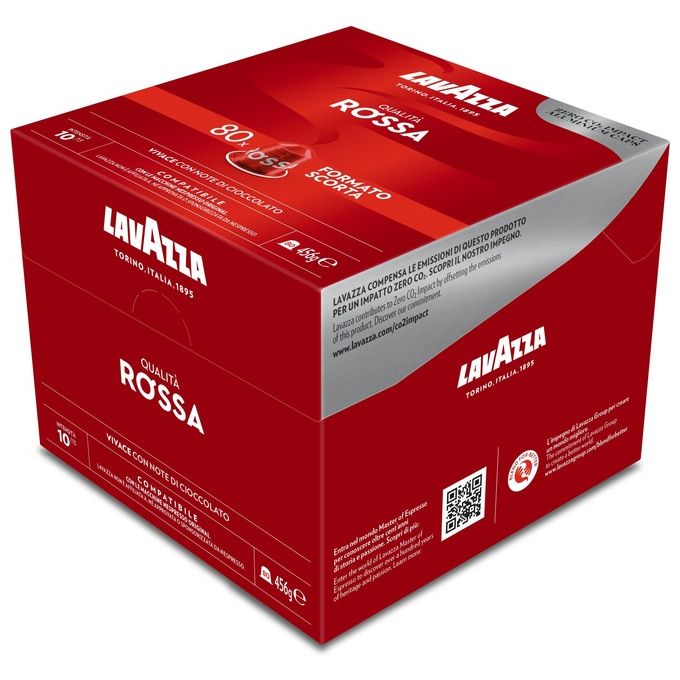 Lavazza 80 Capsule in Alluminio Caffe' Lavazza Qualita' Rossa Compatibili Nespresso