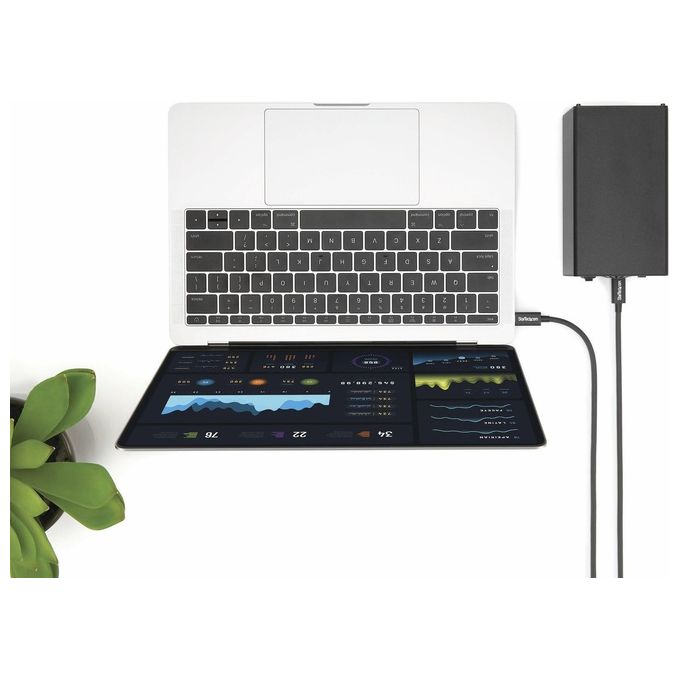 Startech cavo thunderbolt 3 usb-c (20gbps) da 2 m - compatibile con thunderbolt, usb e displayport - m-m