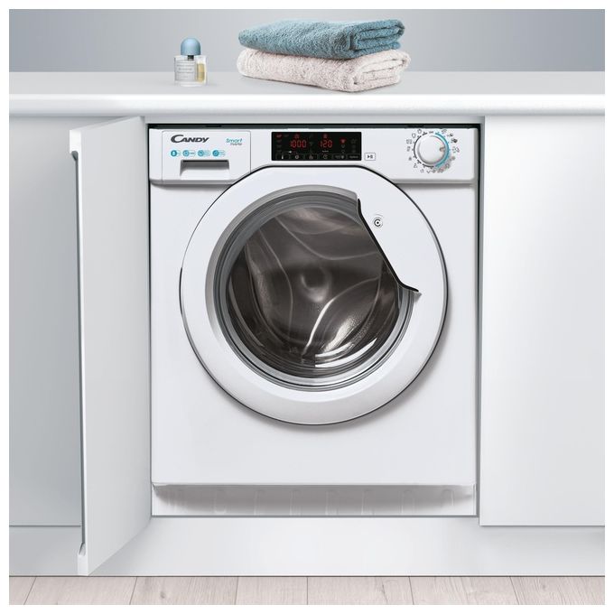Candy CBW 48TWME-S Lavatrice Carica Frontale da Incasso Programma EcoMix Partenza differita 24 h Classe energetica A Capacita' di carico 8 kg Centrifuga 1400 giri Motore Inverter BPM