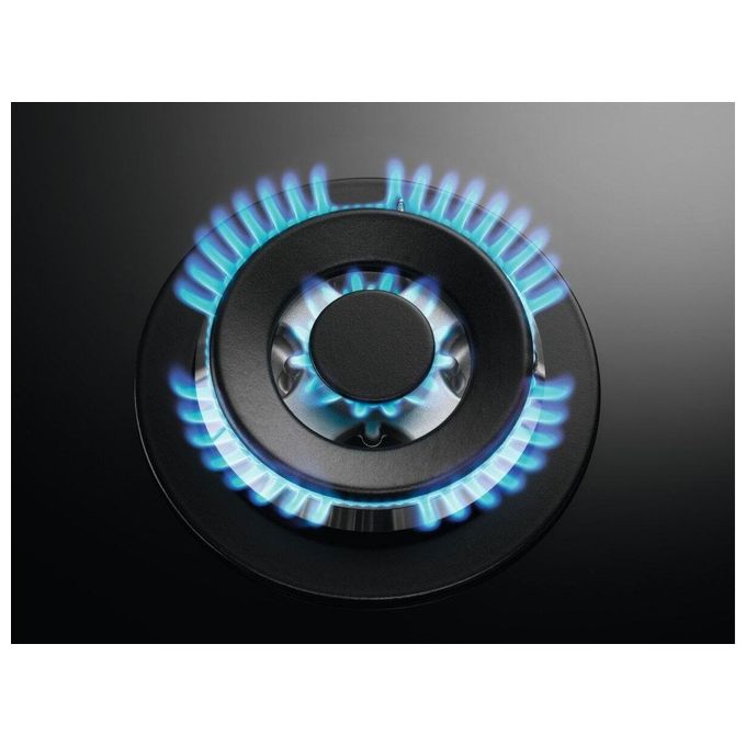 AEG HKB75820NB Serie 6000 Piano cottura Gas su Vetro 75 cm 5 fuochi StepPower Speed Burner colore Nero
