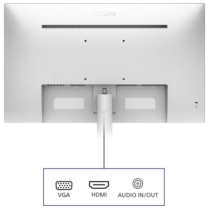 Philips 241V8AW V Line Monitor PC 23.8'' IPS FHD 1920x1080 100Hz 4ms Adaptive Sync Altoparlanti colore Bianco