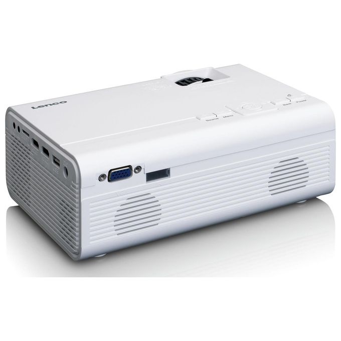 Lenco LPJ-280WH Videoproiettore LCD 2800 lumen 800 x 480 pixel supporto Full HD 1080P colore Bianco