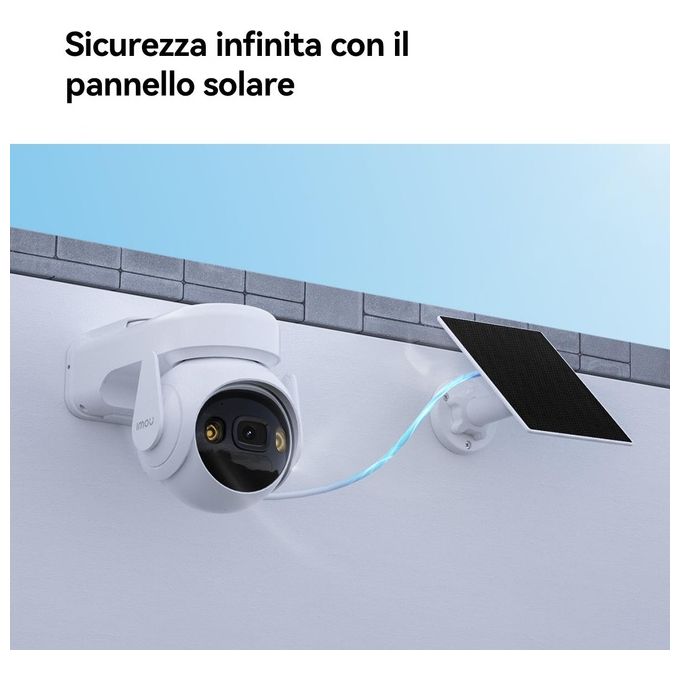 Imou IPC-K9EP-3T0WE Cell PT Telecamera IP PTZ Esterno 3MP 2K Wi-Fi IP66 Visione Notturna Batteria 15000 mAh colore Bianco