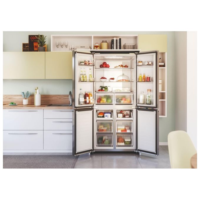 Candy CFQQ5T817EPS Frigorifero 4 Porte 467 L 181,5 cm Classe E Total No Frost 35 dB Multi-Airflow colore Argento