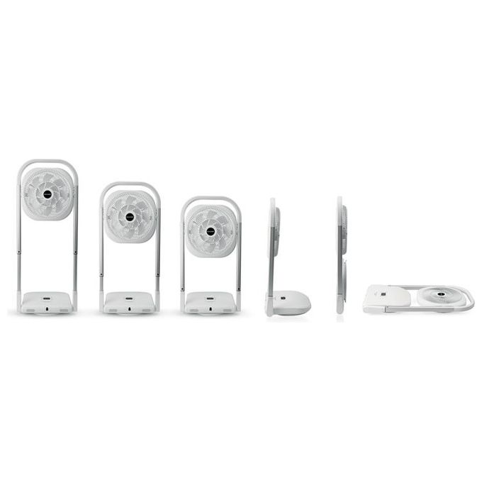 Macom 986 Slimmy Ventilatore a Piantana Pieghevole 9 Velocita' 13W Timer 8h Telecomando colore Bianco