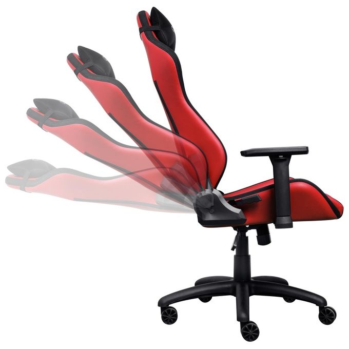 Trust 25064 GXT 714 Ruya Sedia da gaming universale Schienale e braccioli regolabili Peso massimo 150 Kg Altezza utente fino a 195 cm colore Rosso