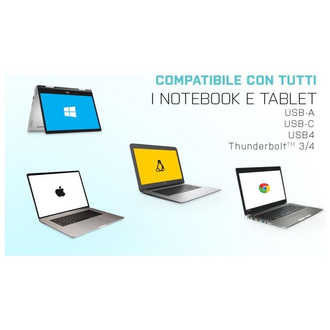 I-tec C31METAL25LAN Metal USB-C-USB-A 2.5Gbps Ethernet Adapter Velocita' fino a 2500 Mbit-s Compatibile con Thunderbolt 3-4 colore Grigio