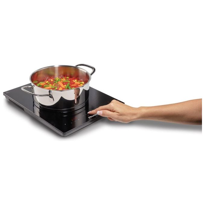 Hisense HIC2000Y Piastra a Induzione Portatile 2000 W 1 Zona Cottura 10 Livelli colore Nero