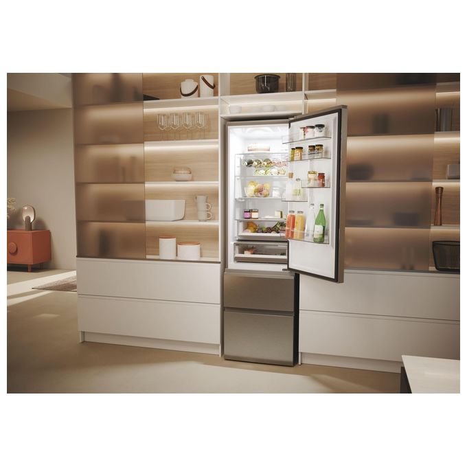 Haier HTW5620DNMG 3D 60 Serie 5 Frigorifero Combinato 414 L 205 cm Classe D 35 dB No Frost Wi-Fi colore Argento