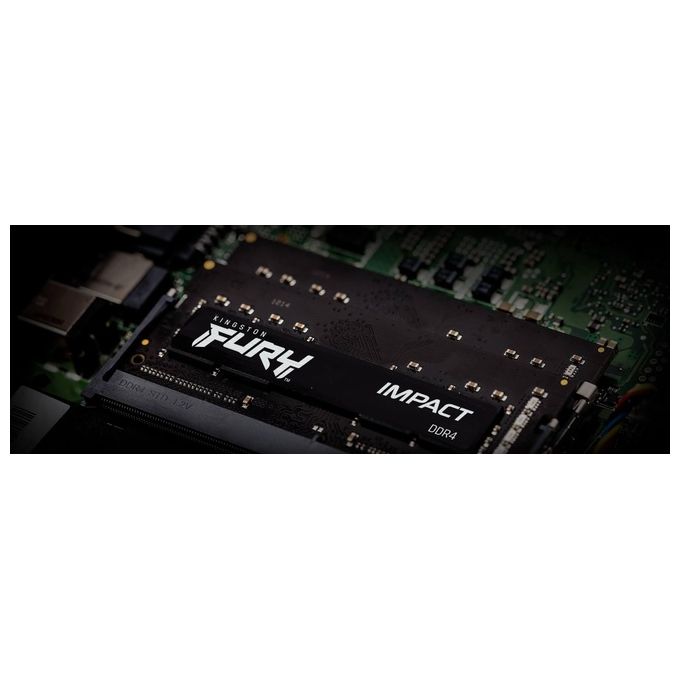 Kingston KF432S20IB-16 FURY Impact Memoria RAM DDR4 16GB 3200MHz CL20 SODIMM SO-DIMM 260pin 1.2V colore Nero