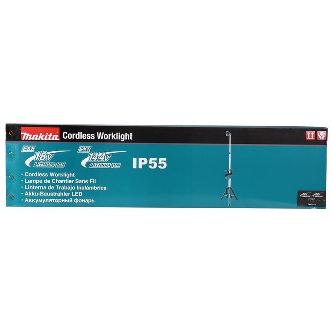 Makita DML814 Luce da Lavoro LED 3000 lm con Treppiede Regolabile colore Blu