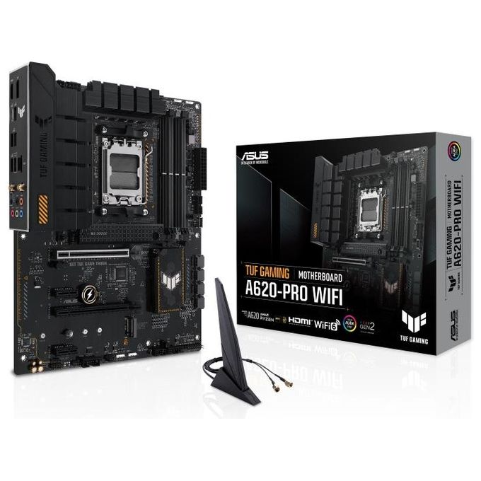 Asus 90MB1FR0-M0EAY0 TUF GAMING A620-PRO WIFI Scheda Madre ATX Socket AM5 DDR5 Wi-Fi 6 Bluetooth 5.3 2.5Gb Ethernet PCIe 4.0 2x M.2 USB 3.2 Gen 2
