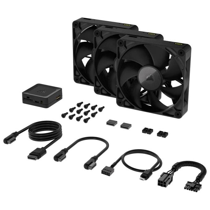 Corsair CO-9051010-WW iCUE LINK RX120 Ventola PWM 120 mm 2100 rpm Cuscinetto Magnetico a Cupola con Hub Sistema incluso colore Nero