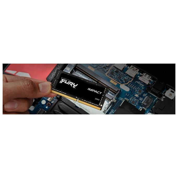 Kingston KF432S20IB-16 FURY Impact Memoria RAM DDR4 16GB 3200MHz CL20 SODIMM SO-DIMM 260pin 1.2V colore Nero