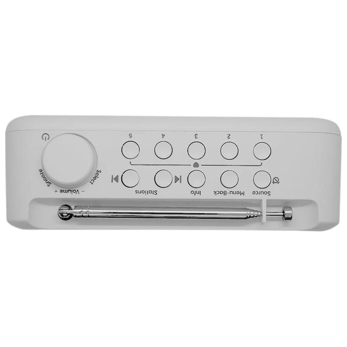 Pure 252518 Elan One2 Radio Portatile DAB+ FM Bluetooth 5.1 Display LCD 10 Tasti Memoria colore Bianco