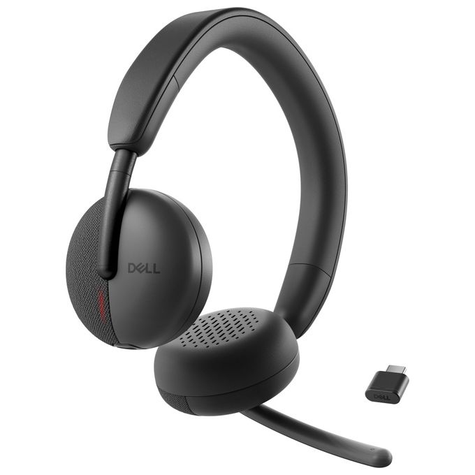 DELL WL3024-DWW Cuffie senza fili Pro Auricolare Con cavo e senza cavo Bluetooth 5.3 Cancellazione rumore AI Microfono asta 41 h autonomia colore Nero