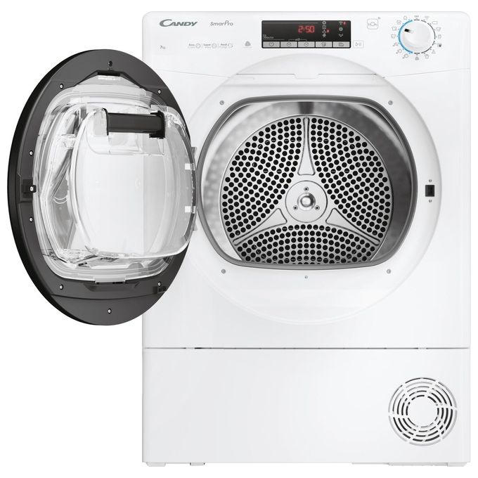 Candy CRO4H7A2TBE-S Smart Pro Asciugatrice Pompa di Calore Slim 7 Kg Classe E Wi-Fi Bluetooth 14 Programmi (85x60x48 cm) colore Bianco