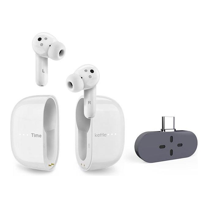 Timekettle M3 TRANSLATOR Traduttore Portatile Auricolare In-ear Bluetooth 5.2 40 Lingue Cancellazione Rumore IPX4 colore Bianco